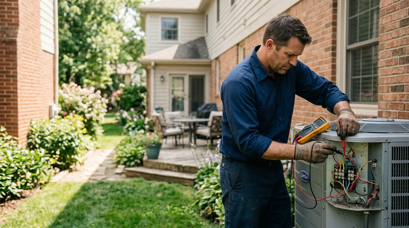 HVAC technician working near Dennis, TX
